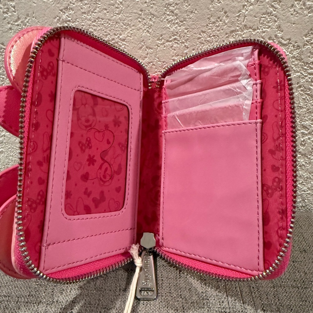 Loungefly Shimmering Pink Minnie Mouse Wallet - Picture 3 of 3